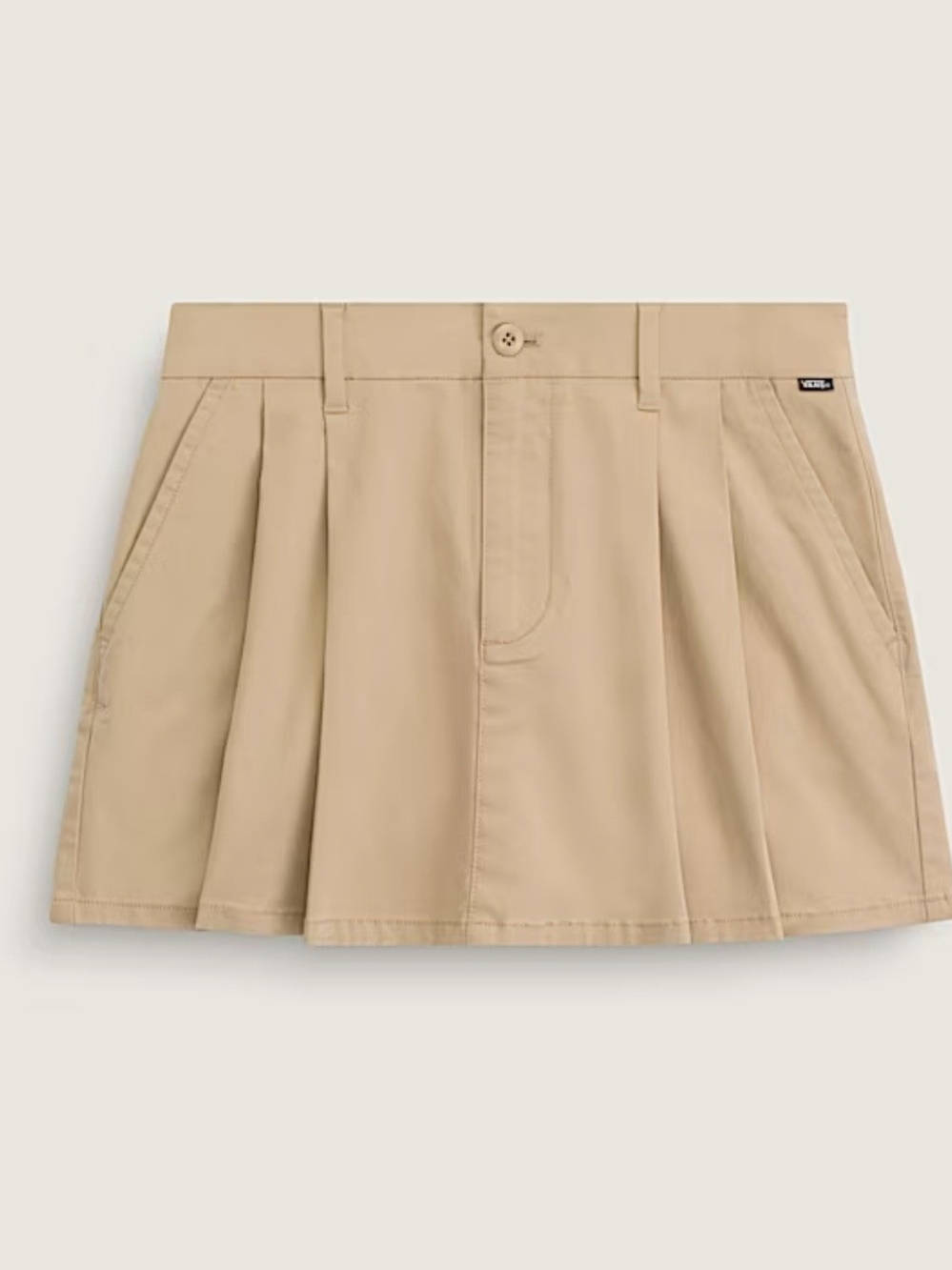 Vans Khaki Pleated Mini Skirt